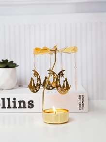 1pc Wind Chimes Design Candle Holder - Gold - View 3