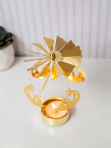 1pc Wind Chimes Design Candle Holder - Gold - View 5