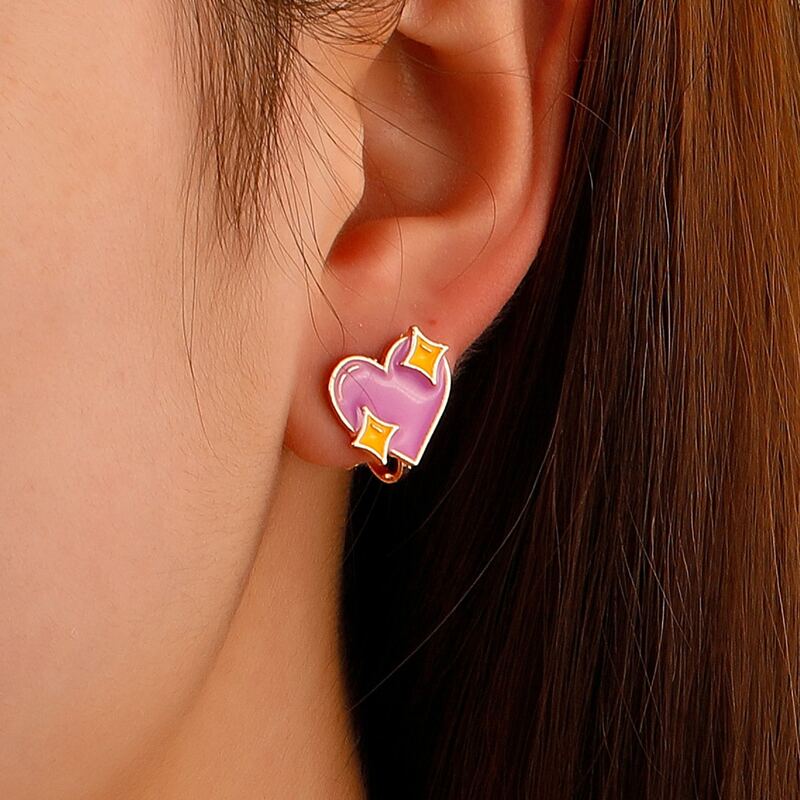 

Heart Decor Earrings, Multicolor