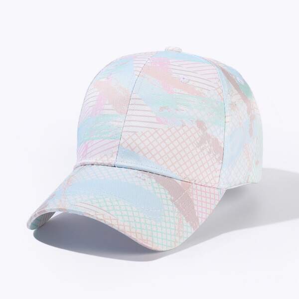 

Plaid Print Baseball Cap, Multicolor