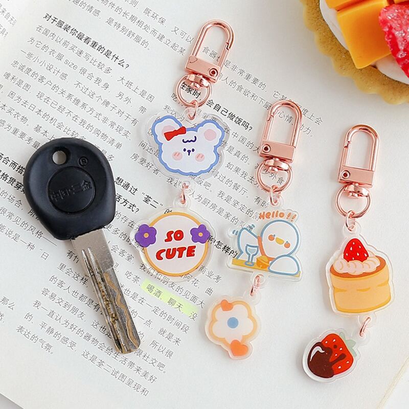 

1pc Random Cartoon Pattern Keychain, Multicolor