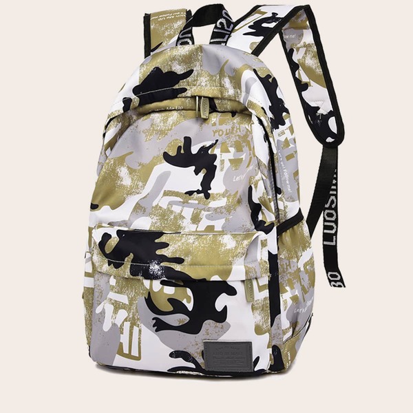 

Camo Graphic Large Capacity Backpack, Multicolor