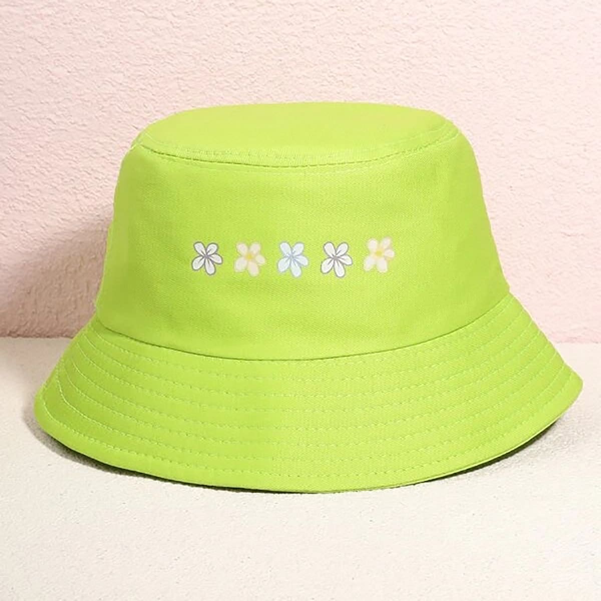 

Floral Pattern Bucket Hat, Green