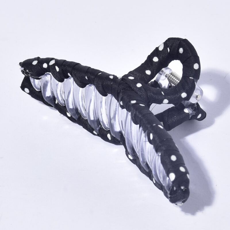 

Polka Dot Hair Claw, Black