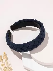 編織設計寬髮箍 - 藏蓝色 - 查看 6