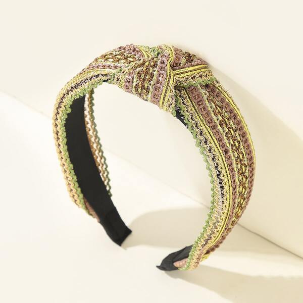 

Knot Design Wide Headband, Multicolor