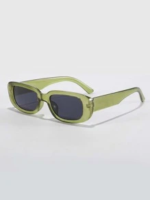 1pc Unisex Square Fashion Sunglasses, Suitable For Outfits, Travel, Summer Accessories, Sports Style, Driving, Festivals, Beach, Music Festivals, Vacation, Family Outings, Golf, Hiking, Elegant Attire, Street Style Accessories, Vacation Atmosphere, Sports, Parties, Outdoor Activities, Street Style, Fishing, Holidays, Vacation - Dark Grey - View 2