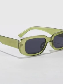 1pc Unisex Square Fashion Sunglasses, Suitable For Outfits, Travel, Summer Accessories, Sports Style, Driving, Festivals, Beach, Music Festivals, Vacation, Family Outings, Golf, Hiking, Elegant Attire, Street Style Accessories, Vacation Atmosphere, Sports, Parties, Outdoor Activities, Street Style, Fishing, Holidays, Vacation - Dark Grey - View 3