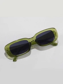1pc Unisex Square Fashion Sunglasses, Suitable For Outfits, Travel, Summer Accessories, Sports Style, Driving, Festivals, Beach, Music Festivals, Vacation, Family Outings, Golf, Hiking, Elegant Attire, Street Style Accessories, Vacation Atmosphere, Sports, Parties, Outdoor Activities, Street Style, Fishing, Holidays, Vacation - Dark Grey - View 4