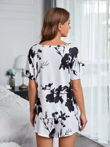 Bộ mặc nhà Hoa Giải trí - Đen và trắng - Xem 2