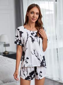 Bộ mặc nhà Hoa Giải trí - Đen và trắng - Xem 3