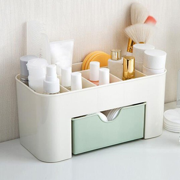 

1pc Desktop Cosmetic Storage Box, Green