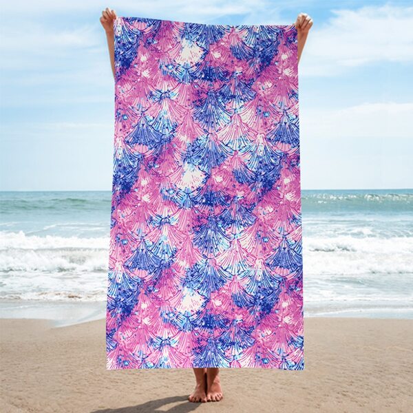 

1pc Graphic Print Bath Towel, Multicolor