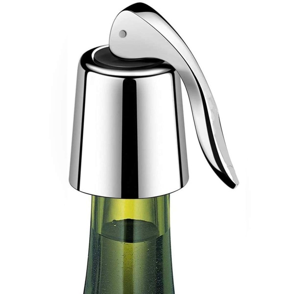 

1pc Stainless Steel Wine Stopper, Silver