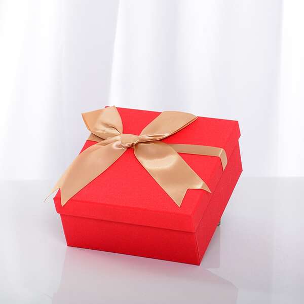 

1pc Bow Decor Gift Box, Red