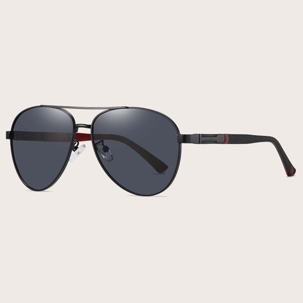 

Men Metal Frame Sunglasses, Black