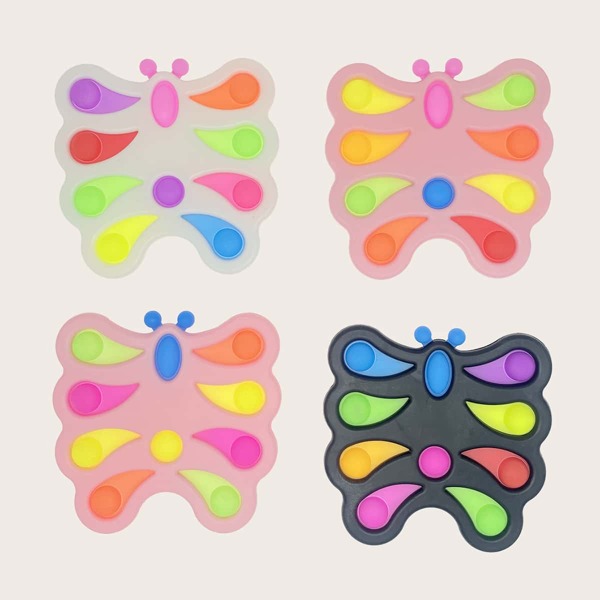 

1pc Random Butterfly Push Pop Bubble, Multicolor
