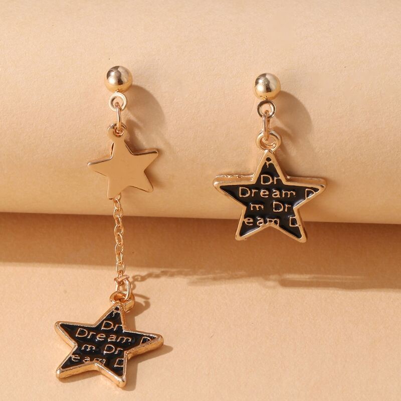 

Star Drop Earrings, Multicolor