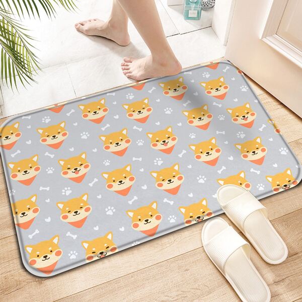 

Cartoon Dog Floor Mat, Multicolor