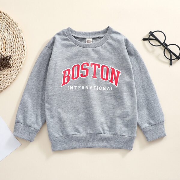 

Toddler Boys Letter Graphic Sweatshirt, Grey