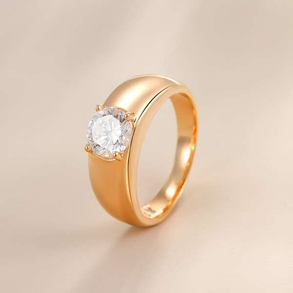 

18K Gold Plated Zircon Decor Ring