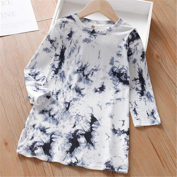

Toddler Girls Tie Dye Tee Dress, Multicolor