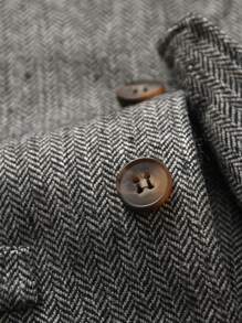 SHEIN 男小童前紐扣襯衫和背心和彈性腰帶長褲