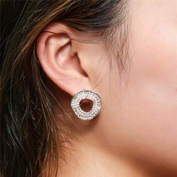 

14K Gold Plated Zircon Decor Earrings