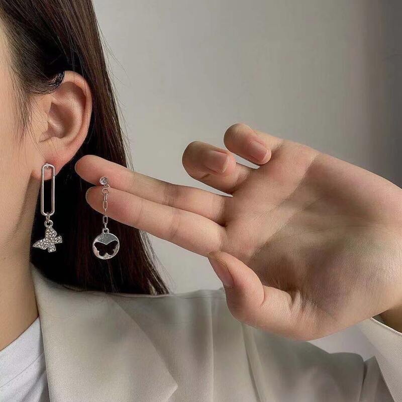 

Butterfly Drop Earrings, Silver