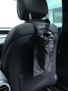 1pc/2pcs Foldable Car Trash Can - Black - View 10