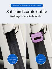 2 kẹp dây an toàn trên ô tô - Màu tím - Xem 5