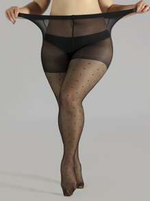 Quần tất bó chấm bi đen thời trang dành cho nữ, mặc thường ngày - màu đen - Xem 3