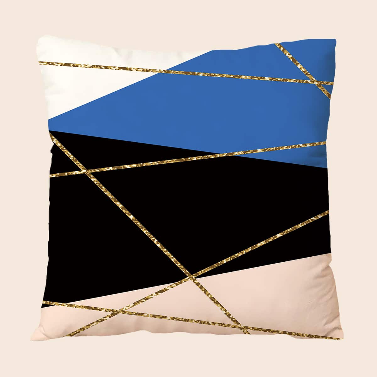 

Color Block Cushion Cover Without Filler, Multicolor