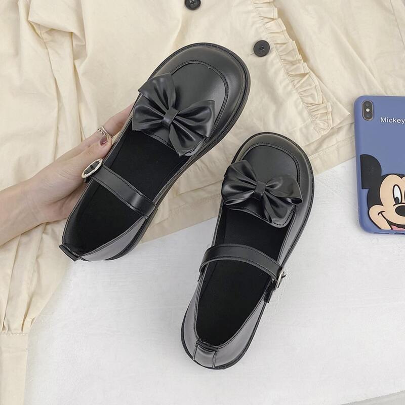 

Bow Decor Mary Jane Flats, Black