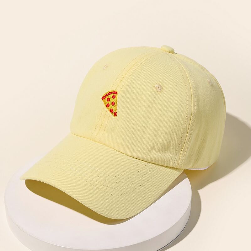 

Graphic Embroidery Baseball Cap, Yellow