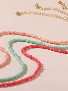 3 chiếc vòng cổ đính cườm đơn giản - Nhiều màu - Xem 2