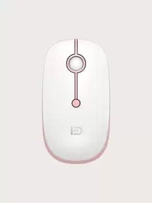 FUDE Ratón inalámbrico simple para computadora, mouse para juegos - Rosa - Ver 1
