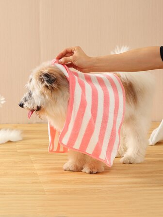 1pc Striped Pattern Bath Towel