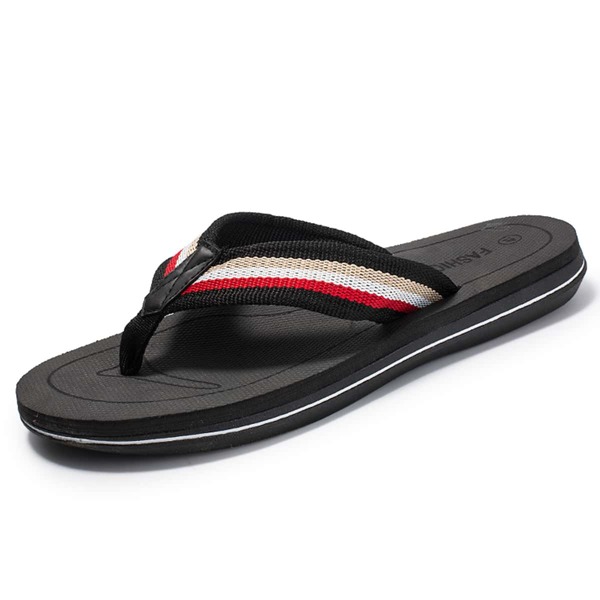 

Men Strip Flip Flops, Black
