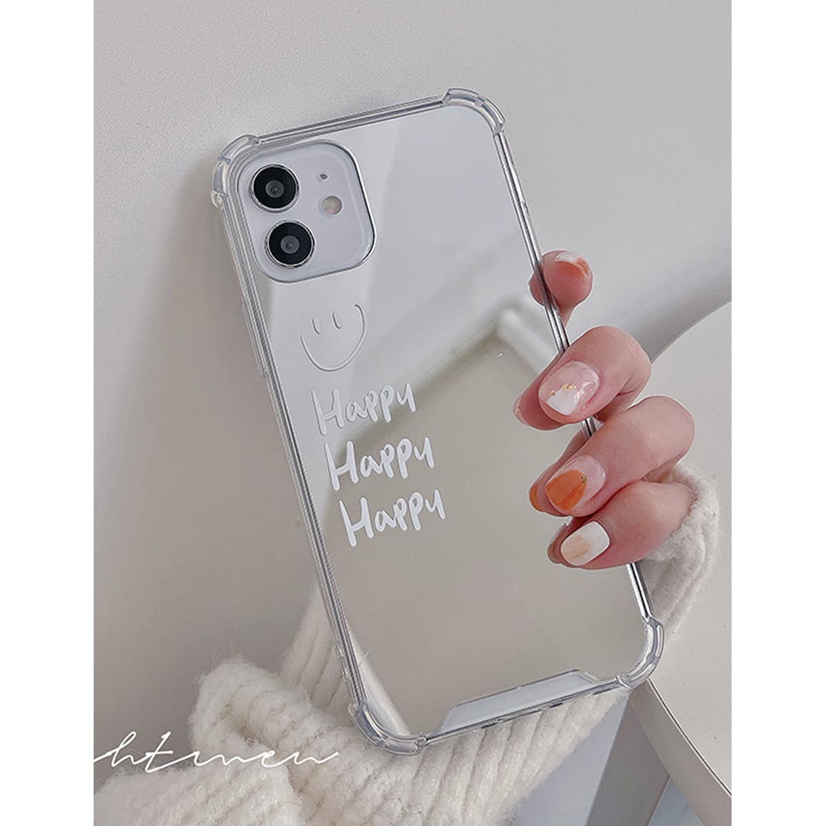 

Letter Graphic Phone Case, Grey