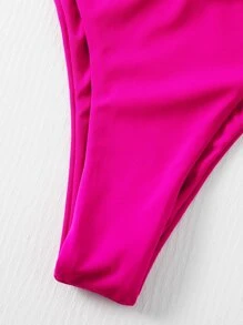 Swim Basics Summer Beach Triangle High Cut Bikini