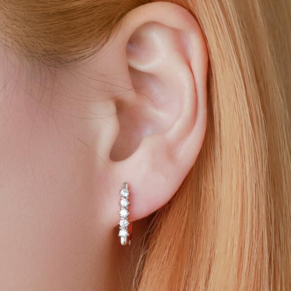 

18K Gold Plated Zircon Decor Earrings