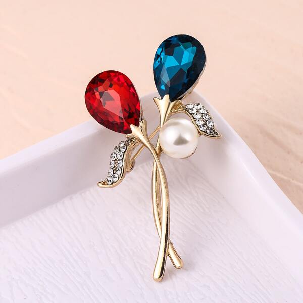 

Faux Pearl Decor Brooch, Multicolor