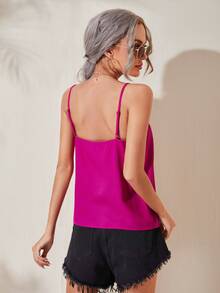 SHEIN Scallop Edge Solid Cami Top