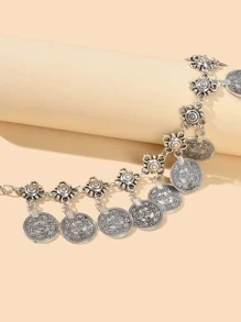 Vòng đeo chân trang trí cổ điển - Bạc - Xem 3