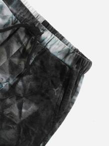 SHEIN Leap Crew Cậu bé Tween Đồ họa Chữ cái Nhuộm buộc Áo thun & quần thể thao - Nhiều màu - Xem 3