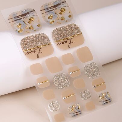1sheet Glitter Nail Art Sticker