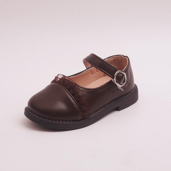 

Toddler Girls Ruffle Detail Mary Janes, Brown