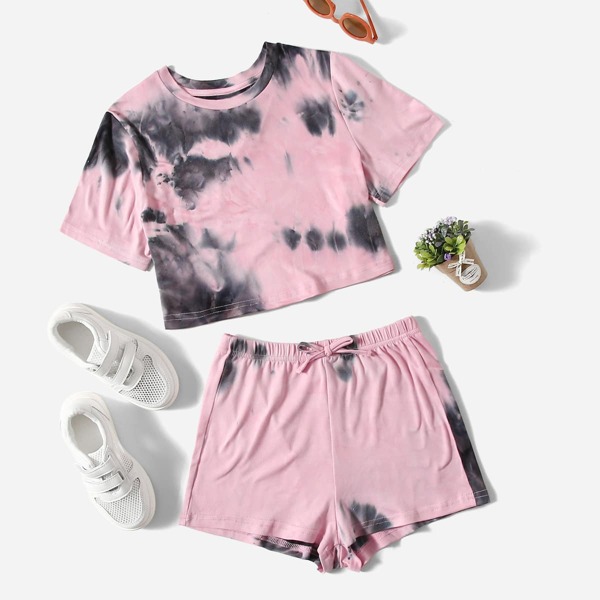 

Teen Girls Tie Dye Tee & Shorts Set, Multicolor