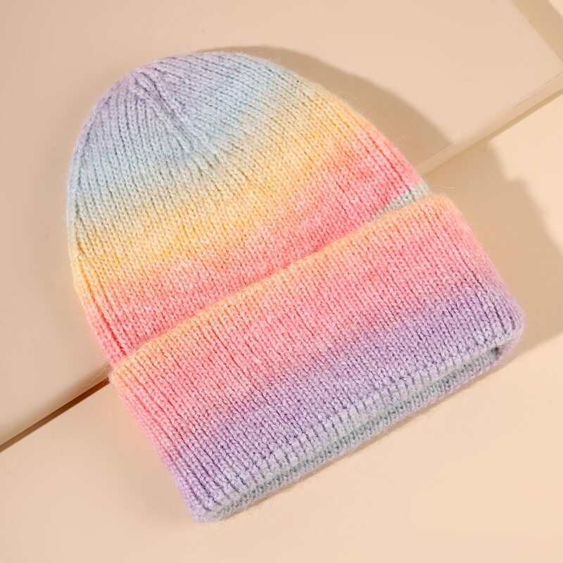 

Ombre Print Knitted Hat, Multicolor